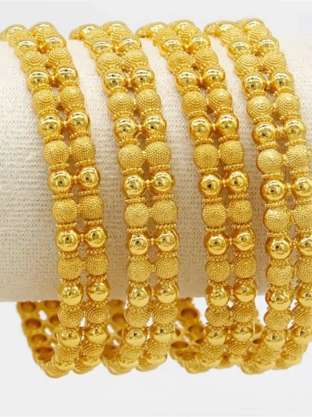 4 pc Indian golden bangles set size 2.8